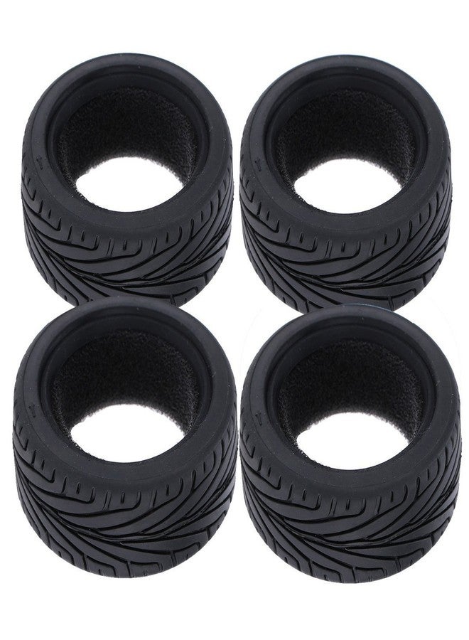 LAFEINA 1/10 RC On-Road Car Tyres, 65mm Rubber RC Tire for 1/10 HSP Tamiya HPI Kyosho RC On Road Run-flating Car (Black) - Image 4
